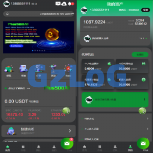 运营版量化机器人/虚拟币投资理财源码/PC落地页/前端vue