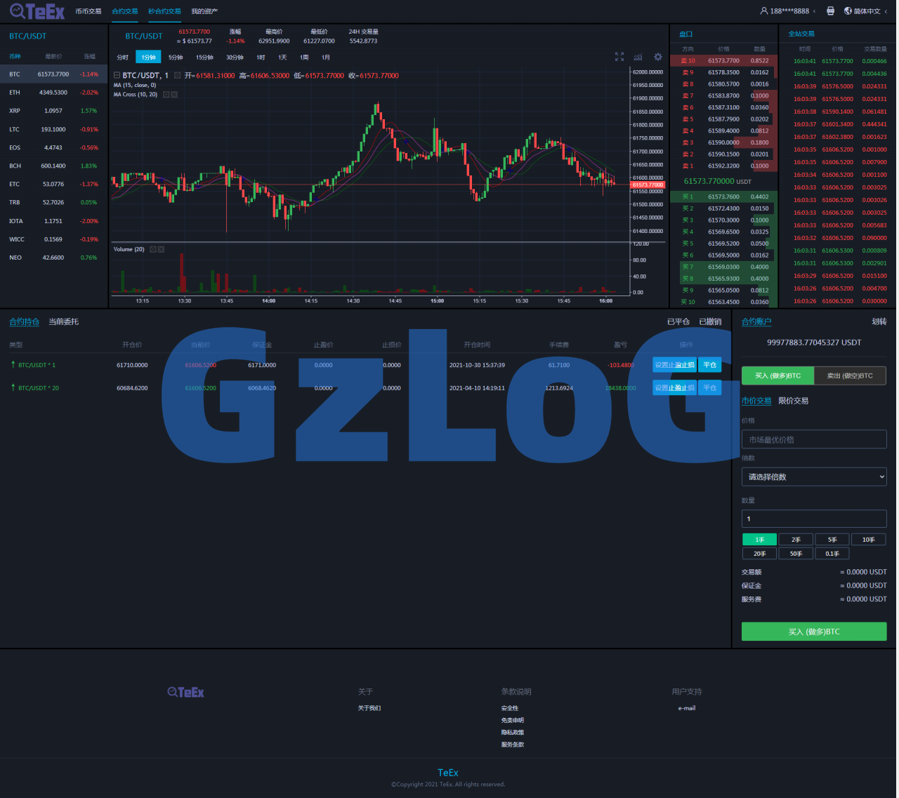 【运营版】TeEx多语言交易所/USDT秒合约/杠杆/C2C法币交易/vue前端全开源
