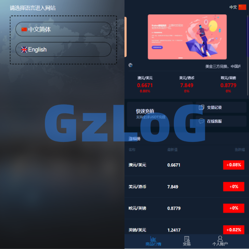 新版双语言汇汇通系统/代理后台/外汇虚拟币微盘/微交易系统