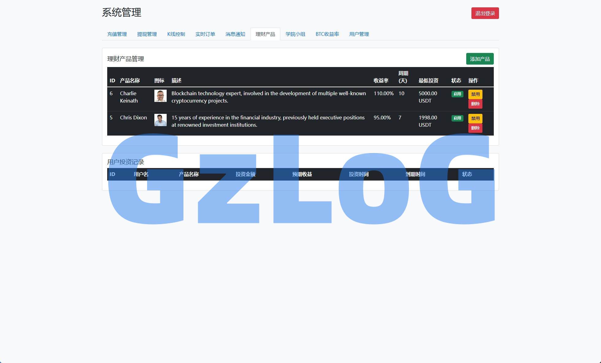 25、海外交易所系统/秒合约/杠杆交易/投资/K线控制 - GzLoG博客