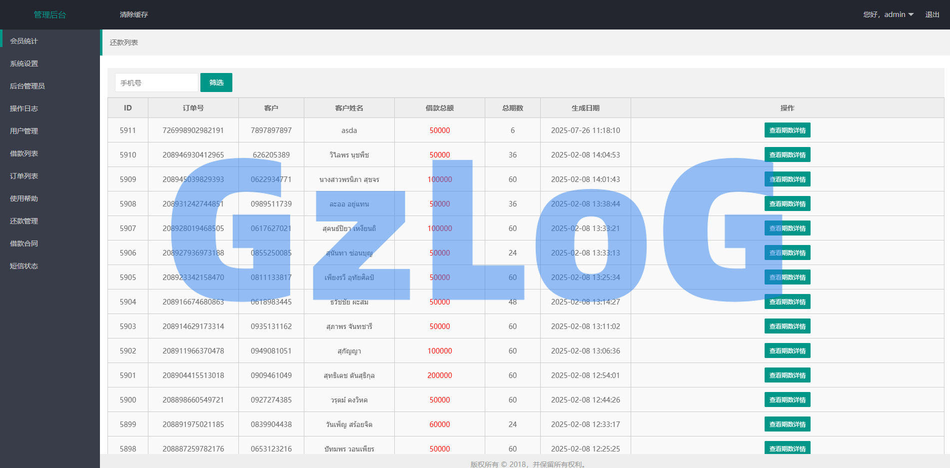 17、海外贷款系统/泰国贷款系统/小额套路贷款源码 - GzLoG博客