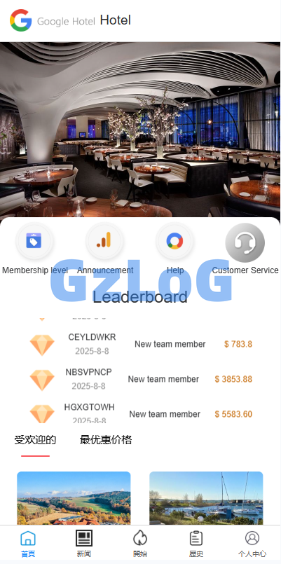 2、多语言酒店抢单刷单系统/海外Google酒店刷单/卡单连单 - GzLoG博客