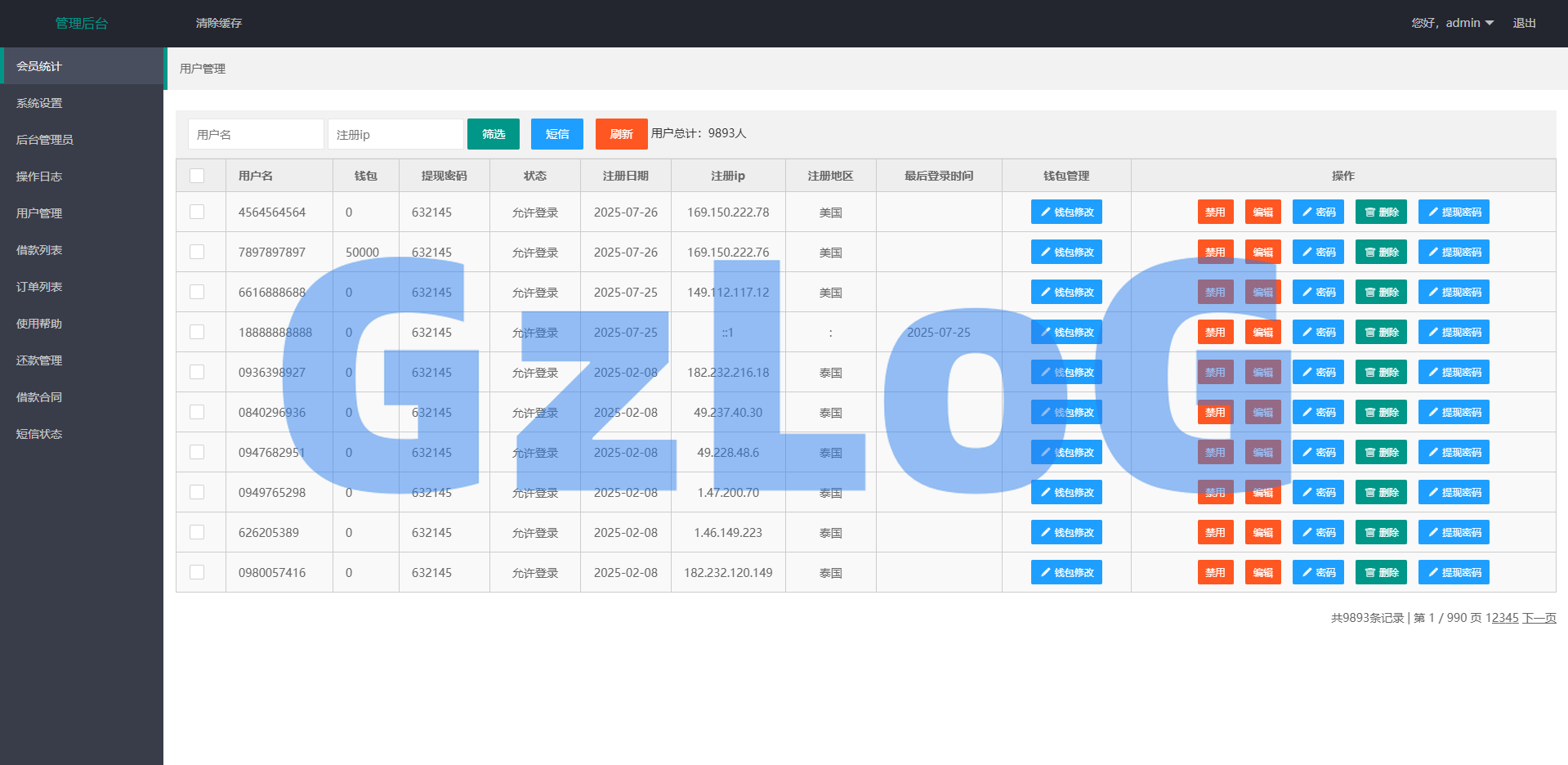 13、海外贷款系统/泰国贷款系统/小额套路贷款源码 - GzLoG博客