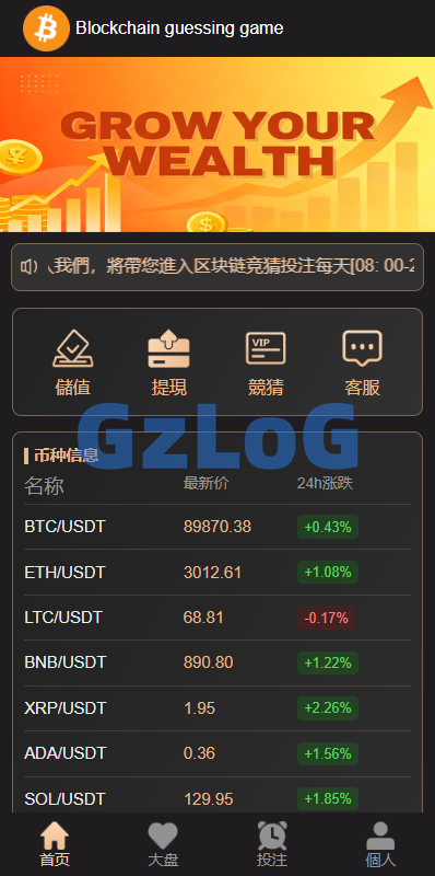 海外虚拟币竞猜投注/区块链竞猜游戏/开奖预设
