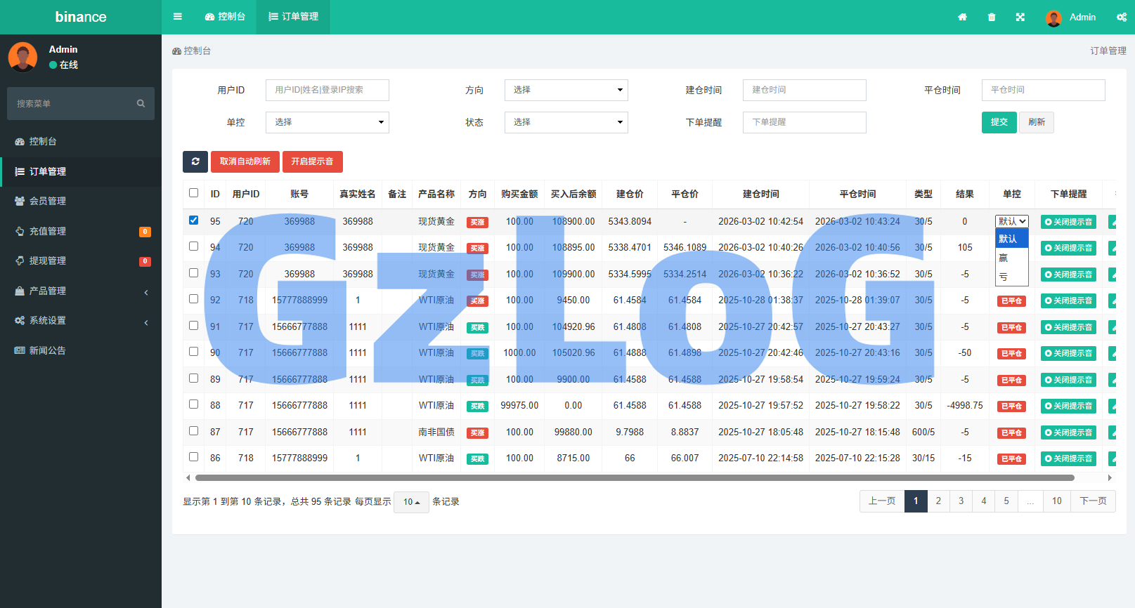 多语言仿币安微盘系统/期货时间盘/实名认证/信用分